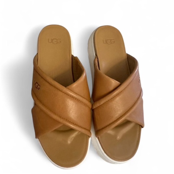 UGG Women's Tan Slide Sandals - Picture 4 of 4